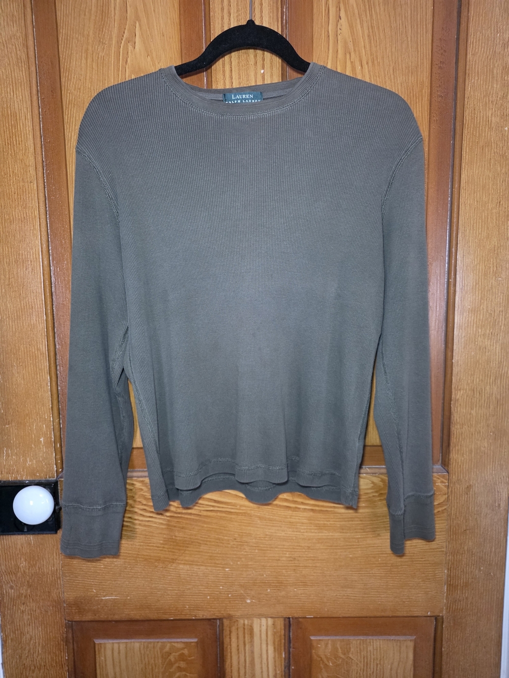 Lauren Ralph Lauren Olive Green Women’s Long-Sleeve Thermal Shirt
